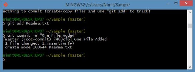 Add and Commit on Git